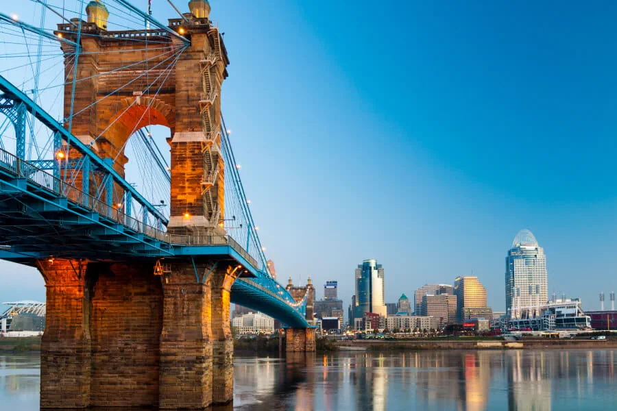 Roebling Suspension Bridge near Cinicinnati, Ohio