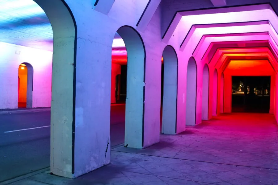 Rainbow tunnel in Birmingham, Alabama