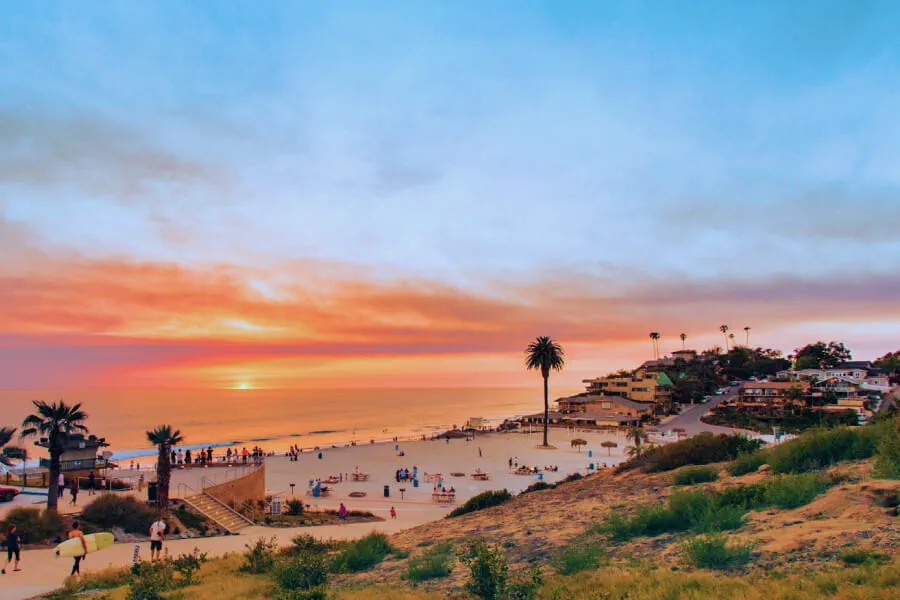 Moonlight Beach in Encinitas, California